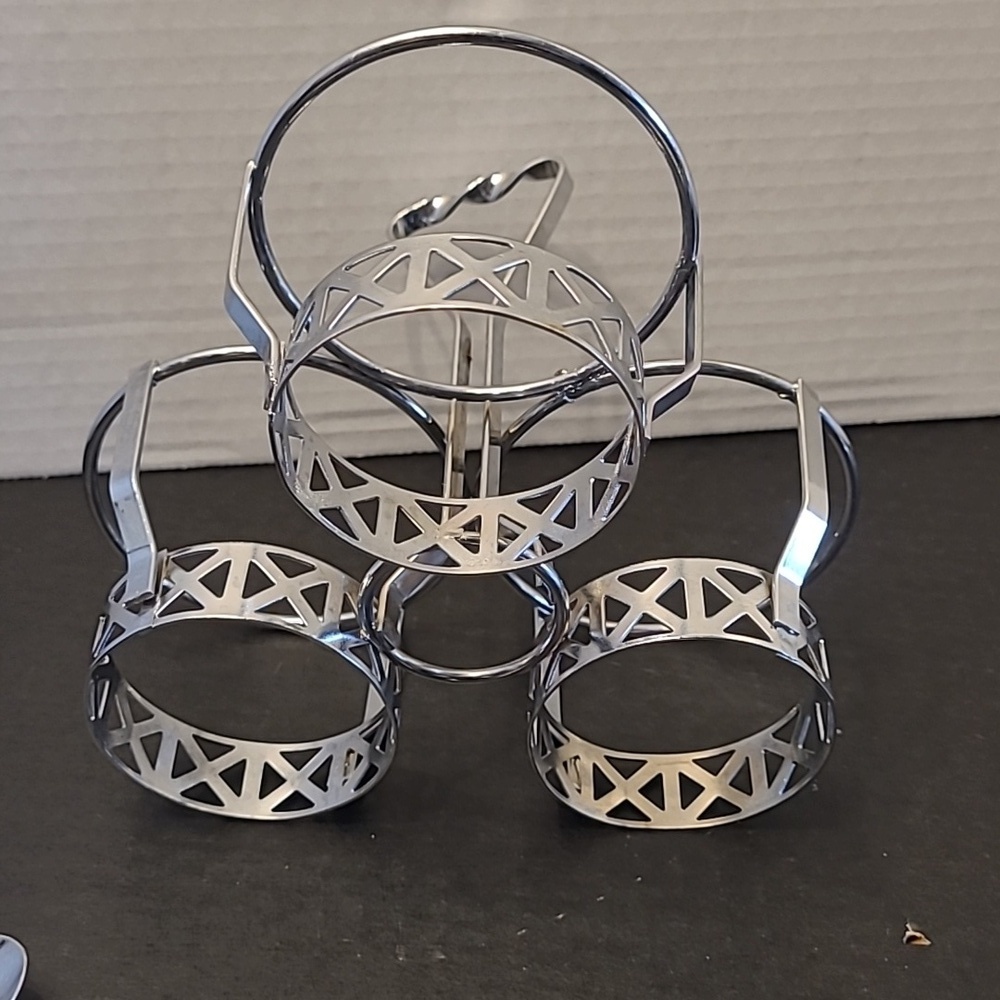 VINTAGE Silver Condiment Set with Spoons - Picture 3 of 10